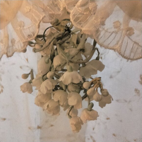 Hollywood Creations Girl Dress Size 8 Vintage Embroidered Lace White Floral 1950 - Picture 9 of 10